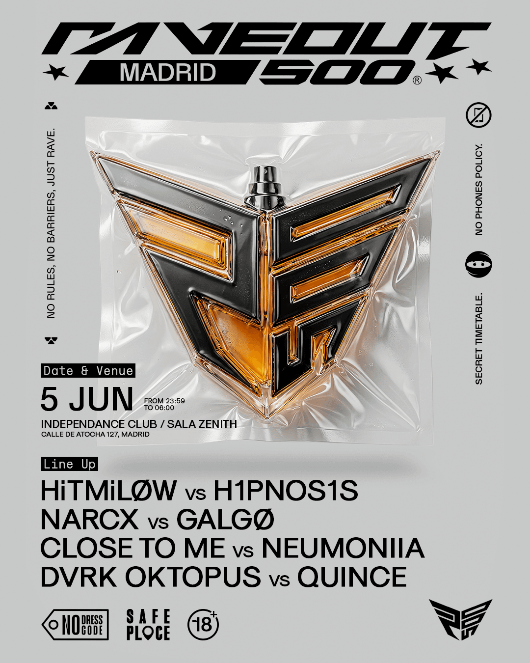 RaveOut500 SEASON CLOSING W/ HiTMiLØW, QUINCE, NARCX, neumoniia + more