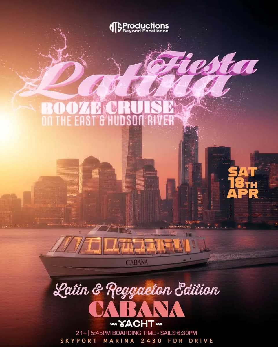 Fiesta Latina Booze Cruise NYC – Latin & Reggaeton Yacht Party