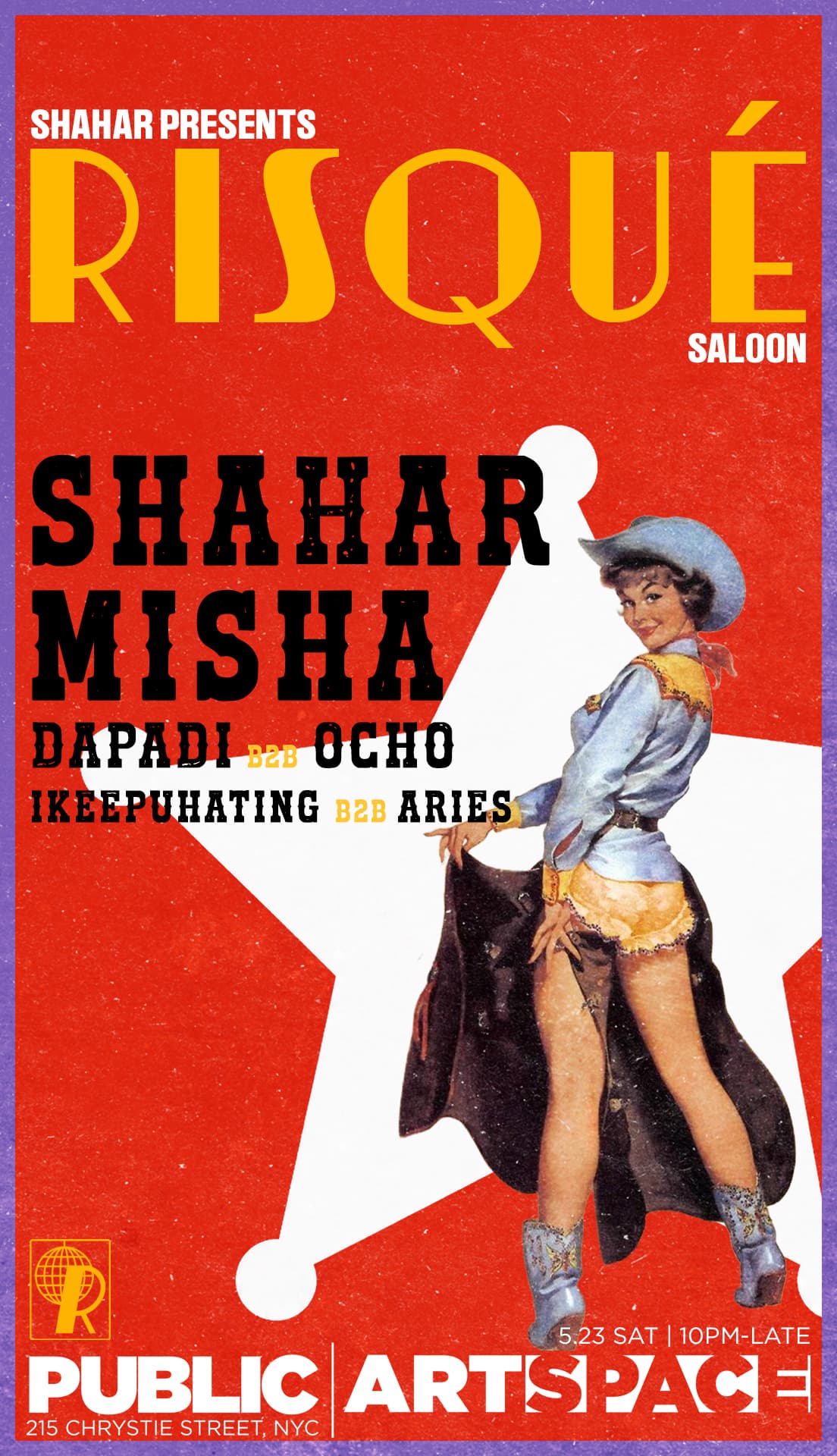 RISQUÉ Saloon w. Shahar, Misha + more