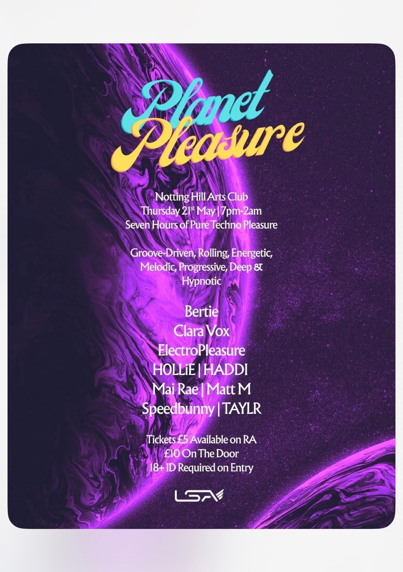 Planet Pleasure Electronic Club Nights