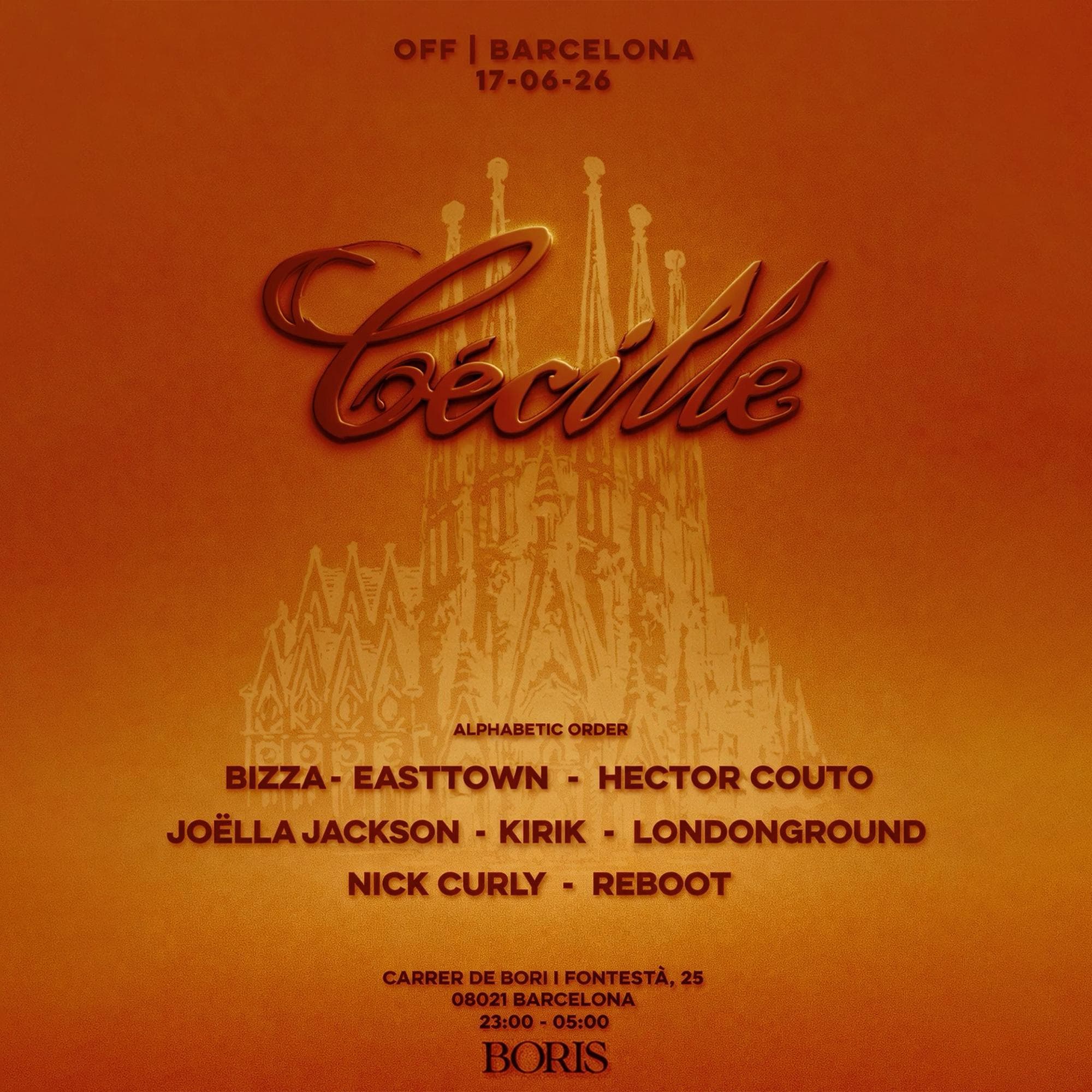 Off Barcelona - CÉCILLE - Nick Curly, Easttown, Hector Couto, Reboot