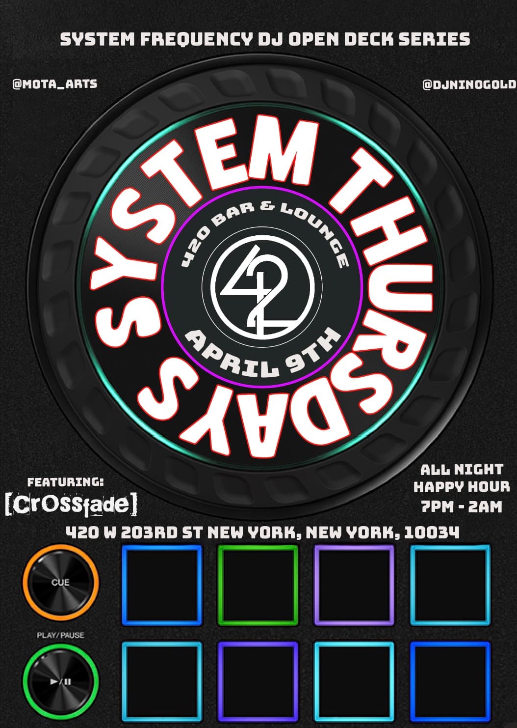 System Frequency: System Thursdays Open Decks