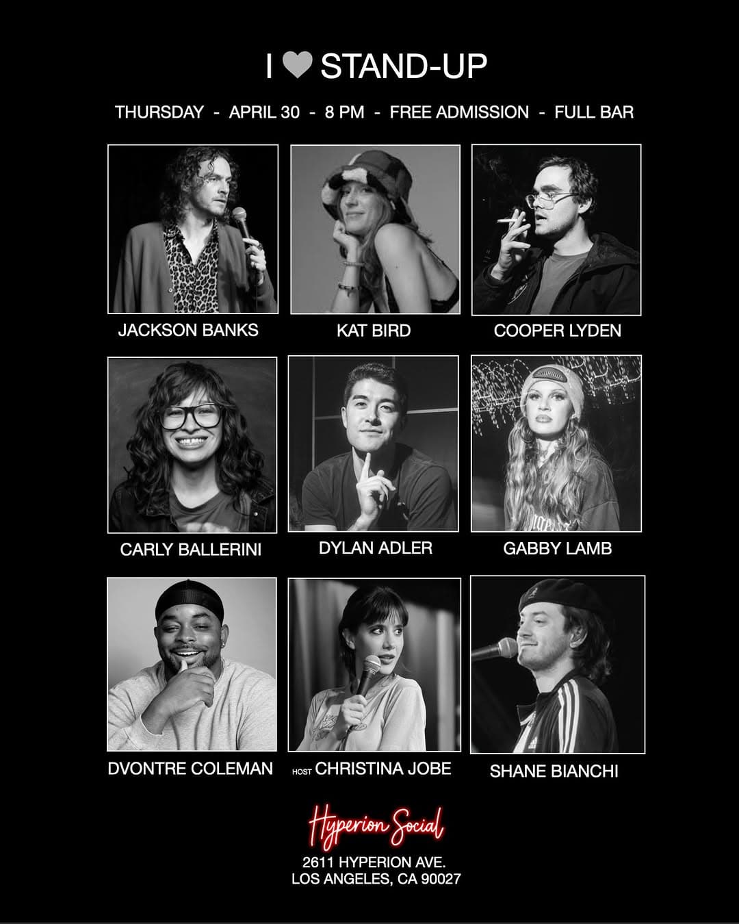 Hyperion Social Stand-Up Comedy Show