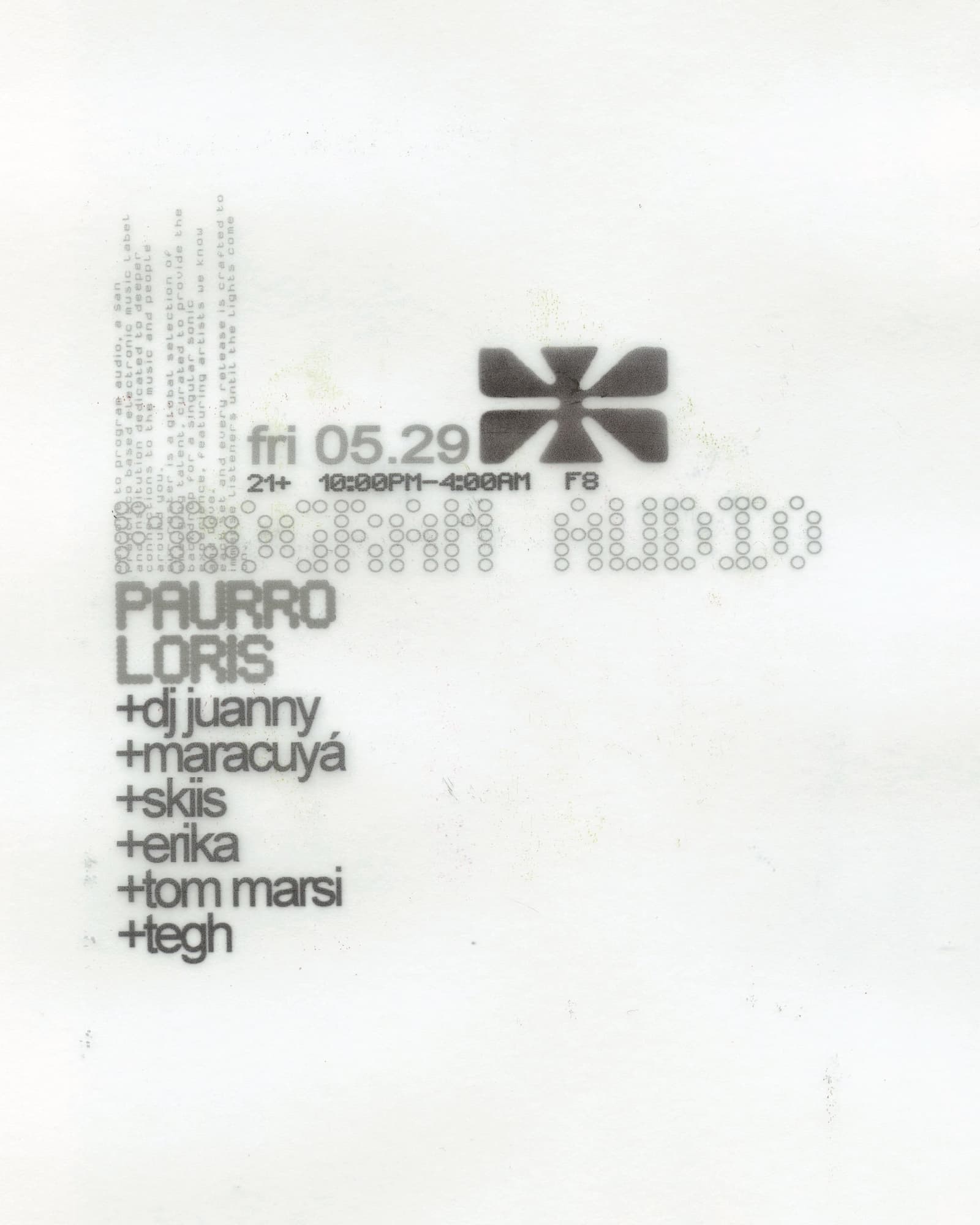 program audio: PAURRO + Loris