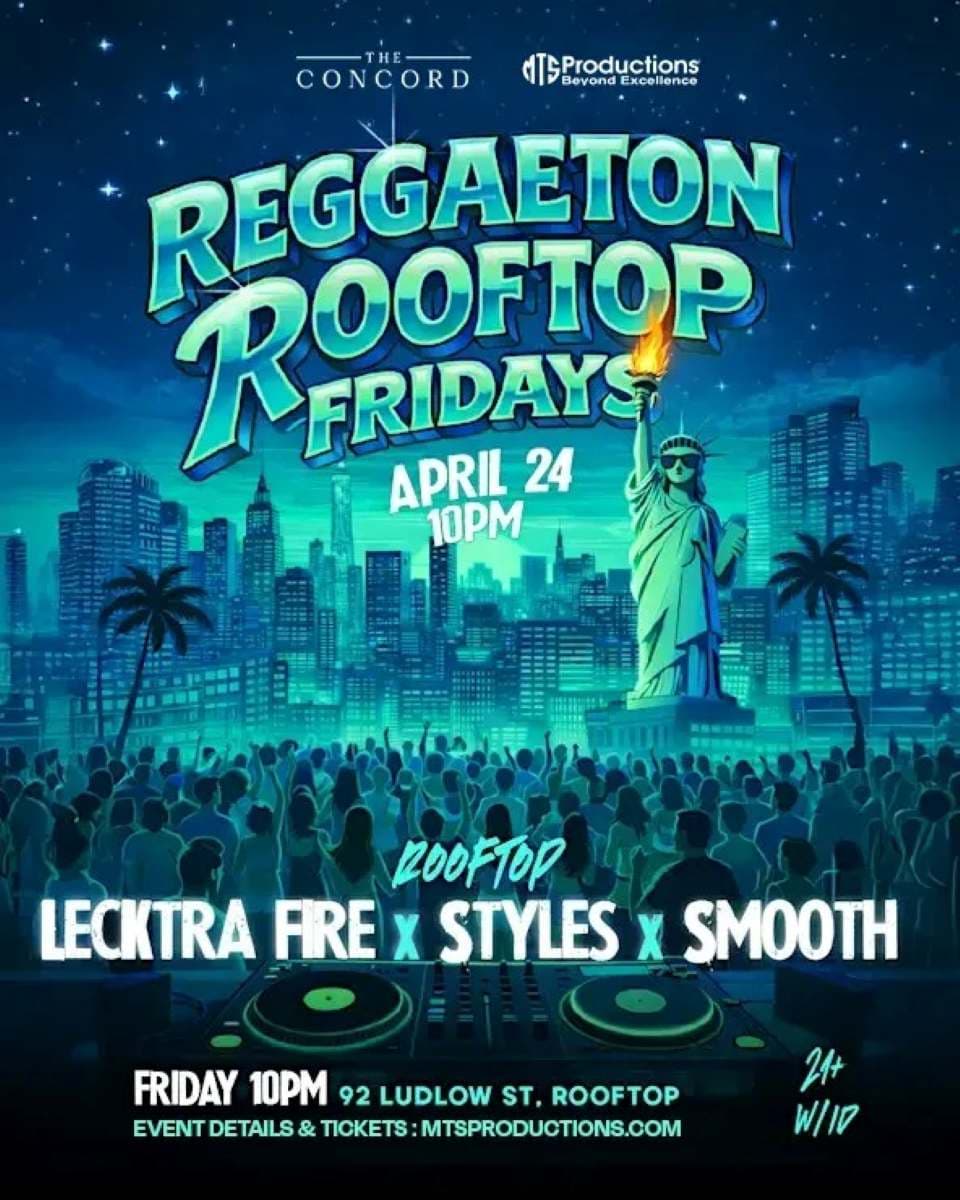 Reggaeton Rooftop Fridays - Friday, Apr 24th, 2026