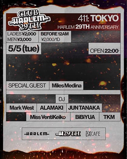 411 Tokyo -HARLEM 29TH ANNIVERSARY-