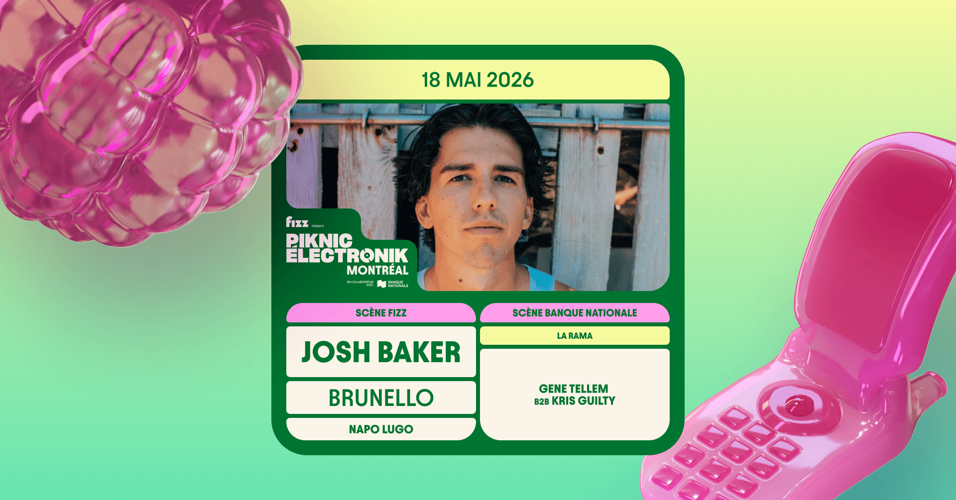 Piknic Électronik MTL #2: Josh Baker, Brunello / La Rama