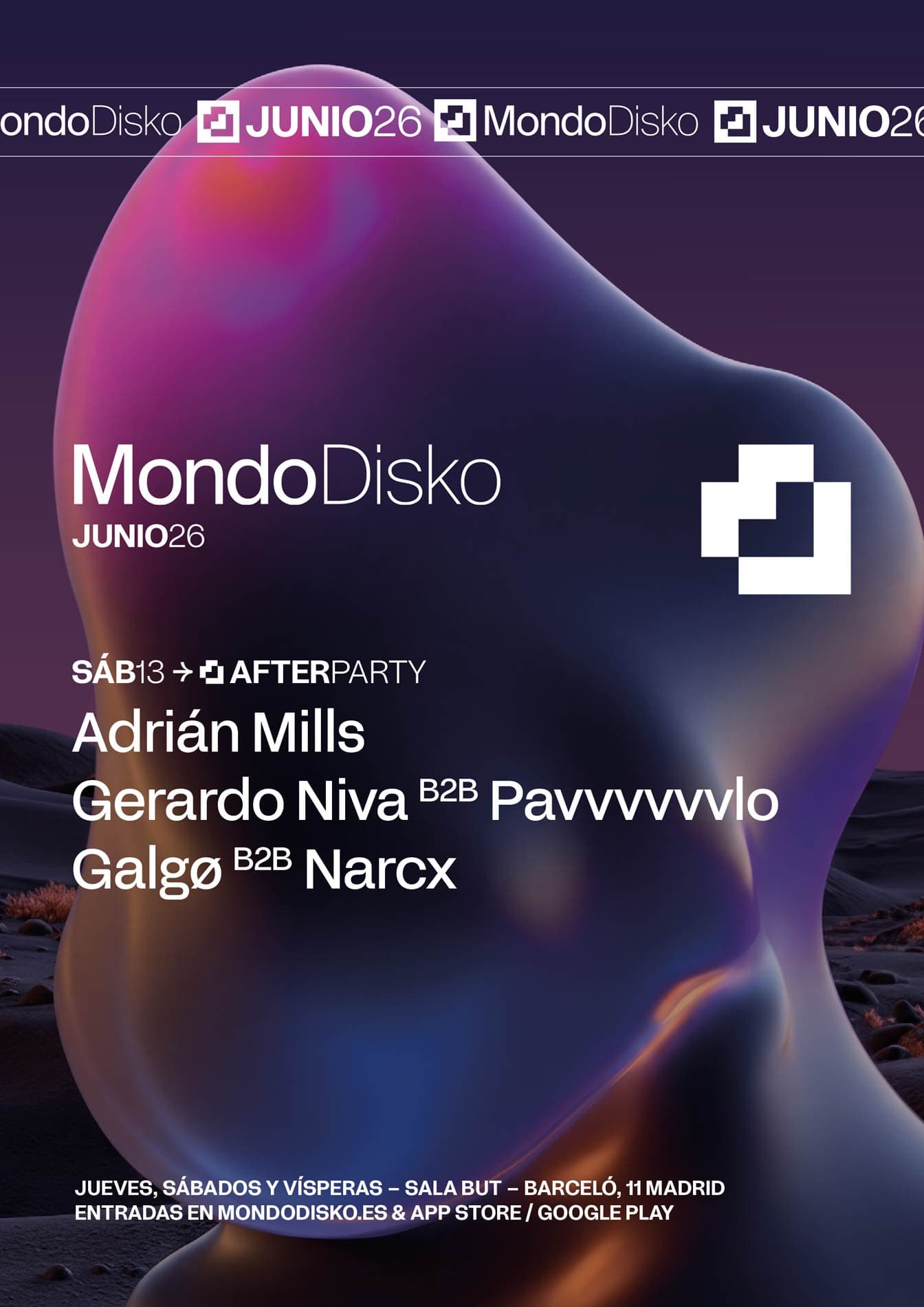 AFTERPARTY: Adrián Mills / Gerardo Niva B2B pavvvvvvlo / GALGØ B2B NARCX
