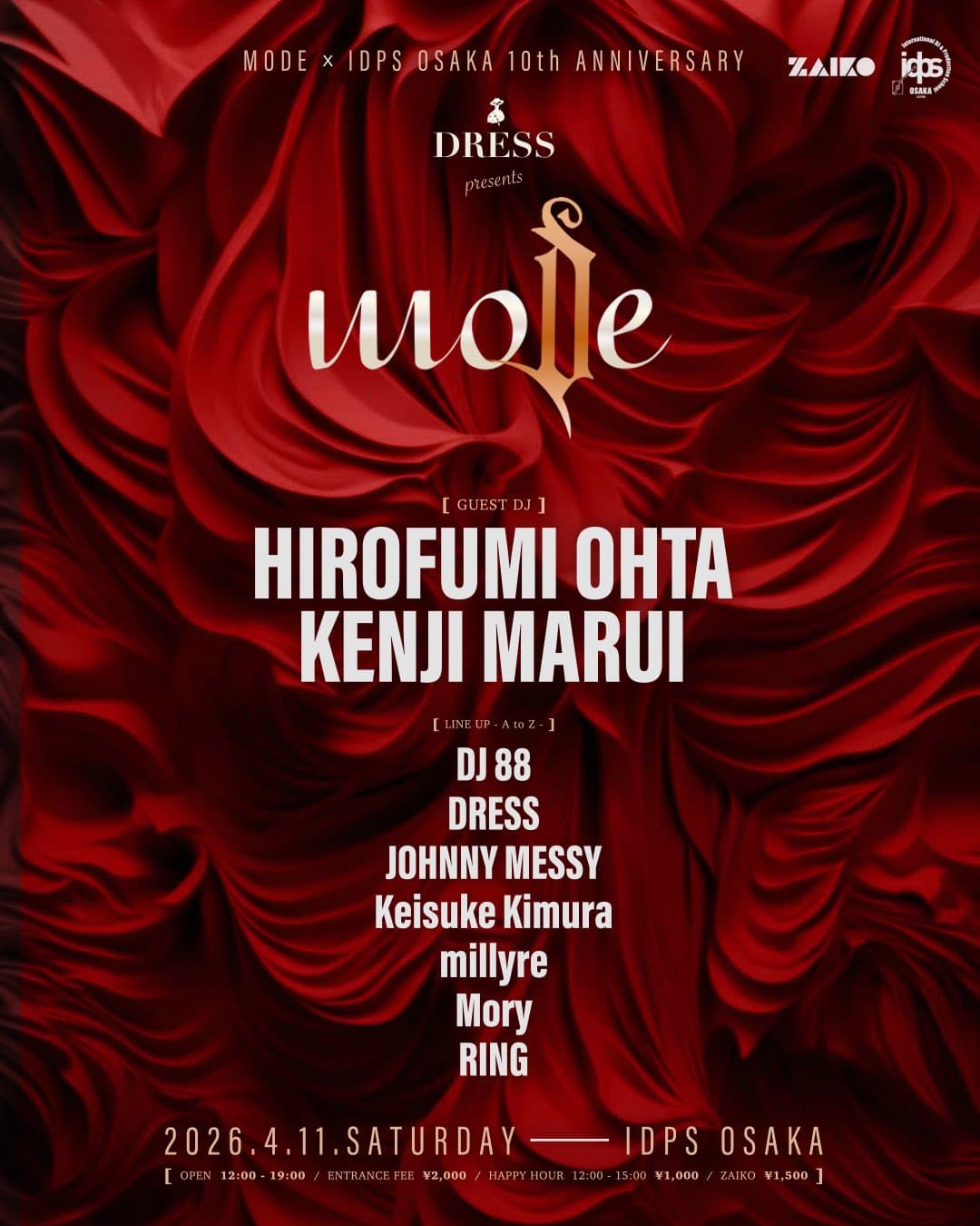 MODE × IDPS Osaka 10th ANNIVERSARY