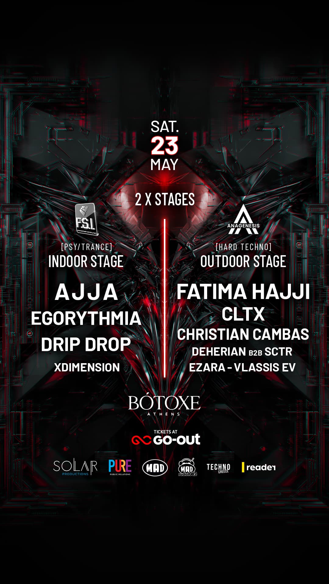 2 stages: Ajja, Fatima Hajji, CLTX