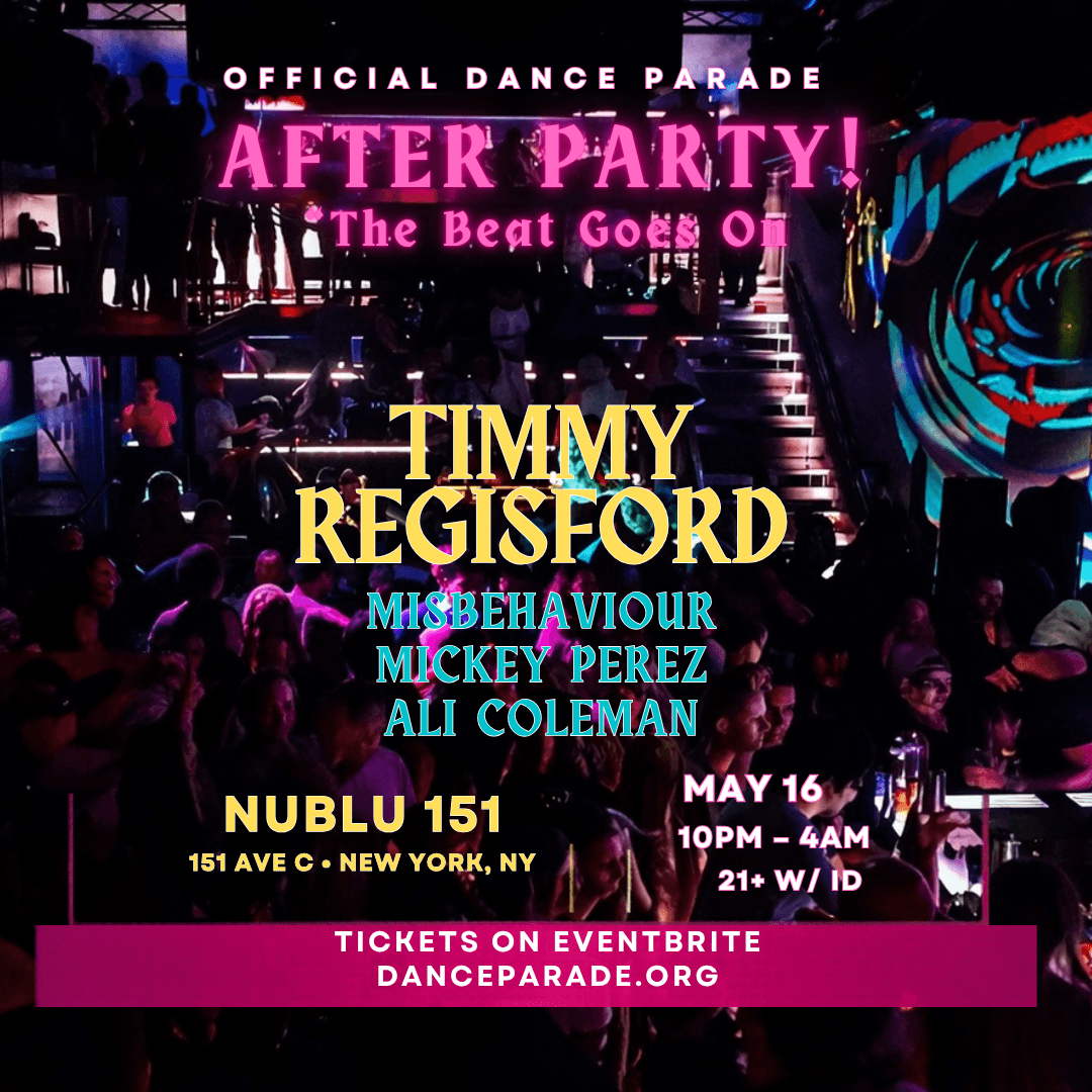 Dance Parade After Party with Timmy Regisford and Friends