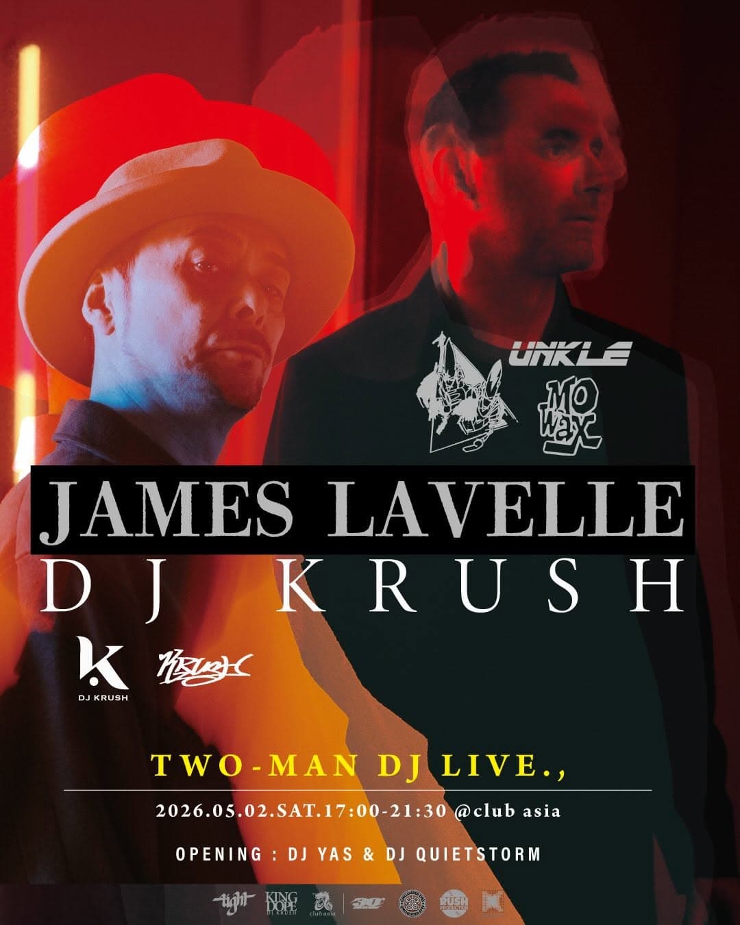 TWO MAN DJ LIVE ・JAMES LAVELLE & DJ KRUSH