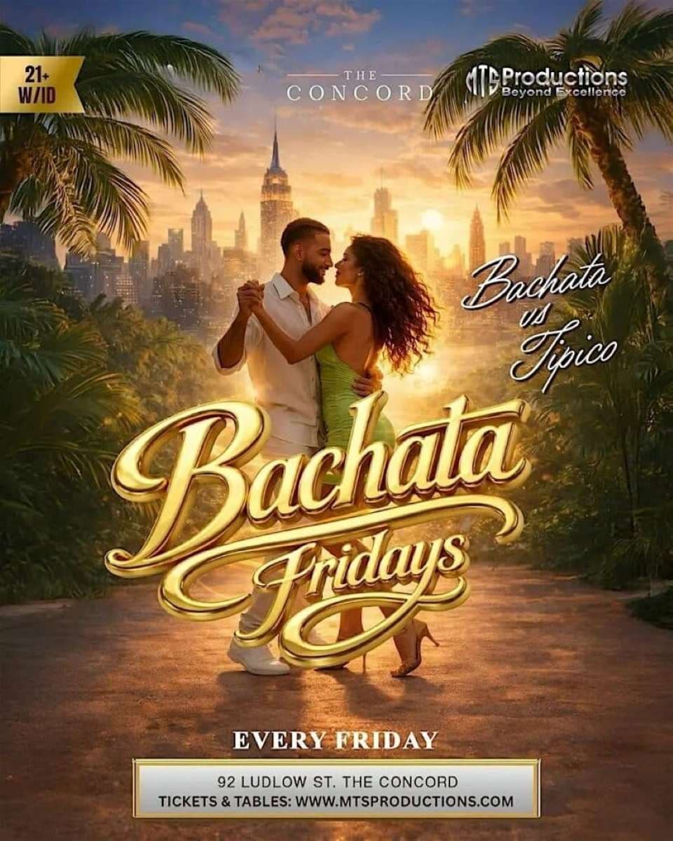 Friday Bachata Night at Concord NYC - Traditional Bachata