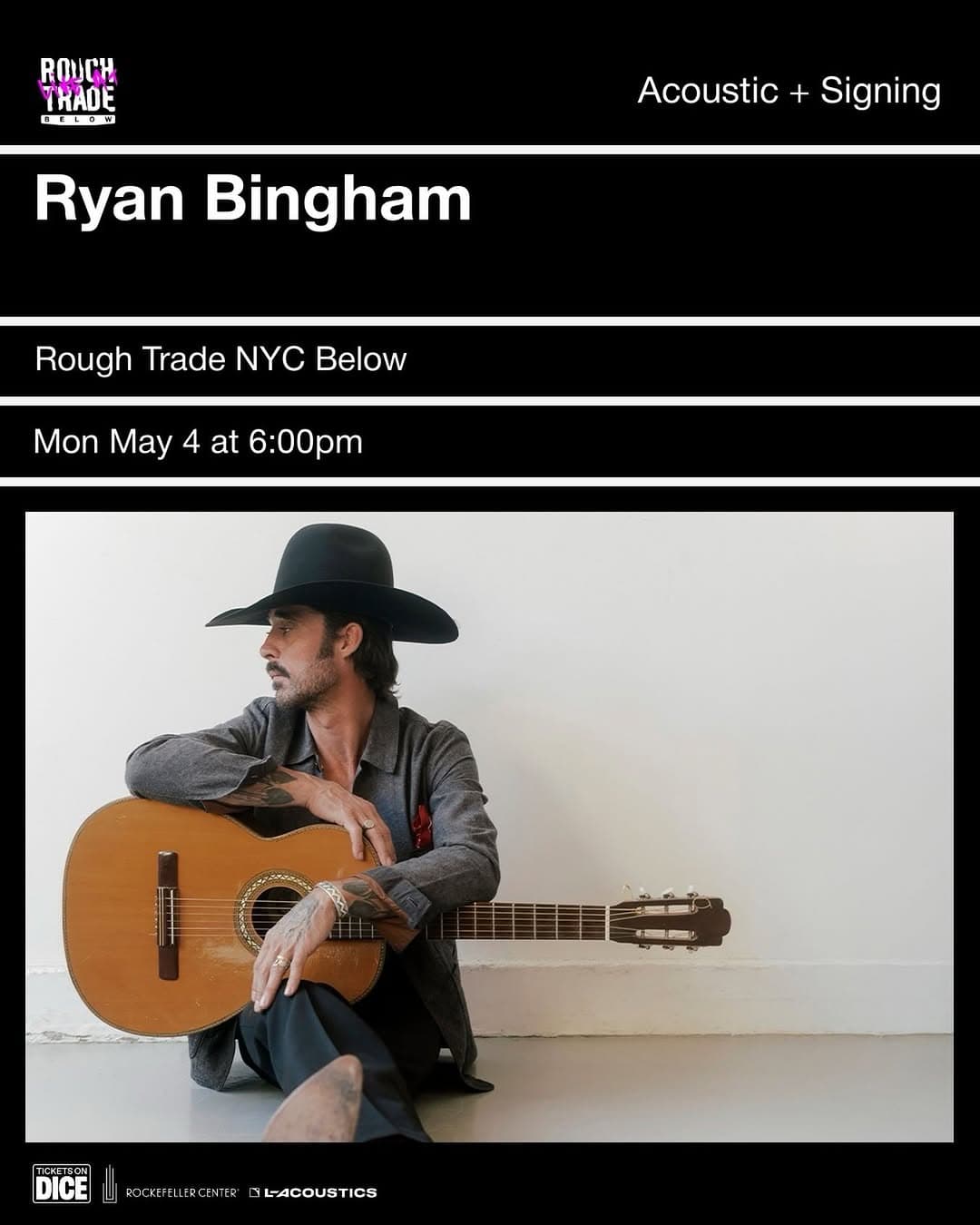 Ryan Bingham Live Acoustic Performance and Signing