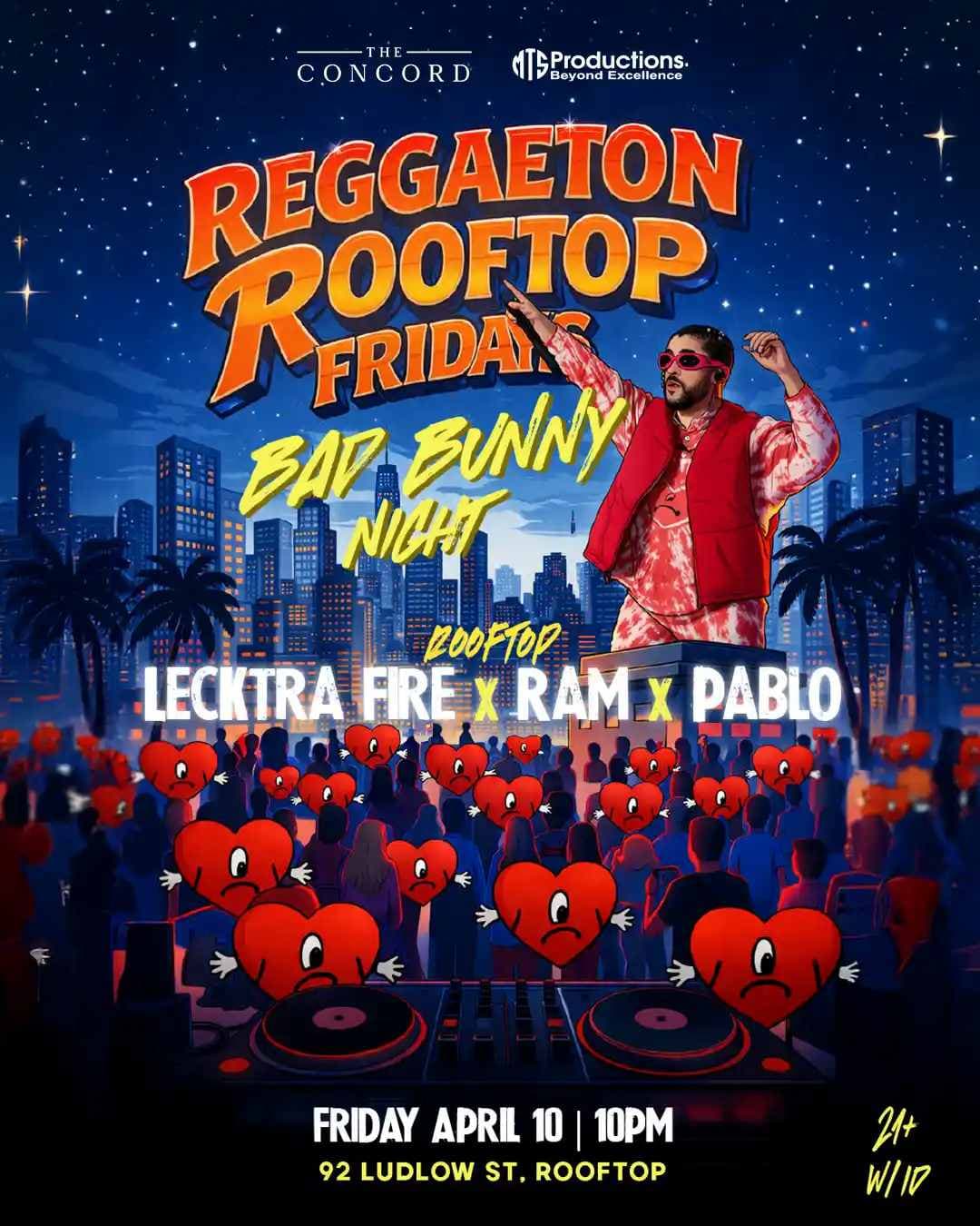 Reggaeton Rooftop Fridays: Bad Bunny Night - Apr 10