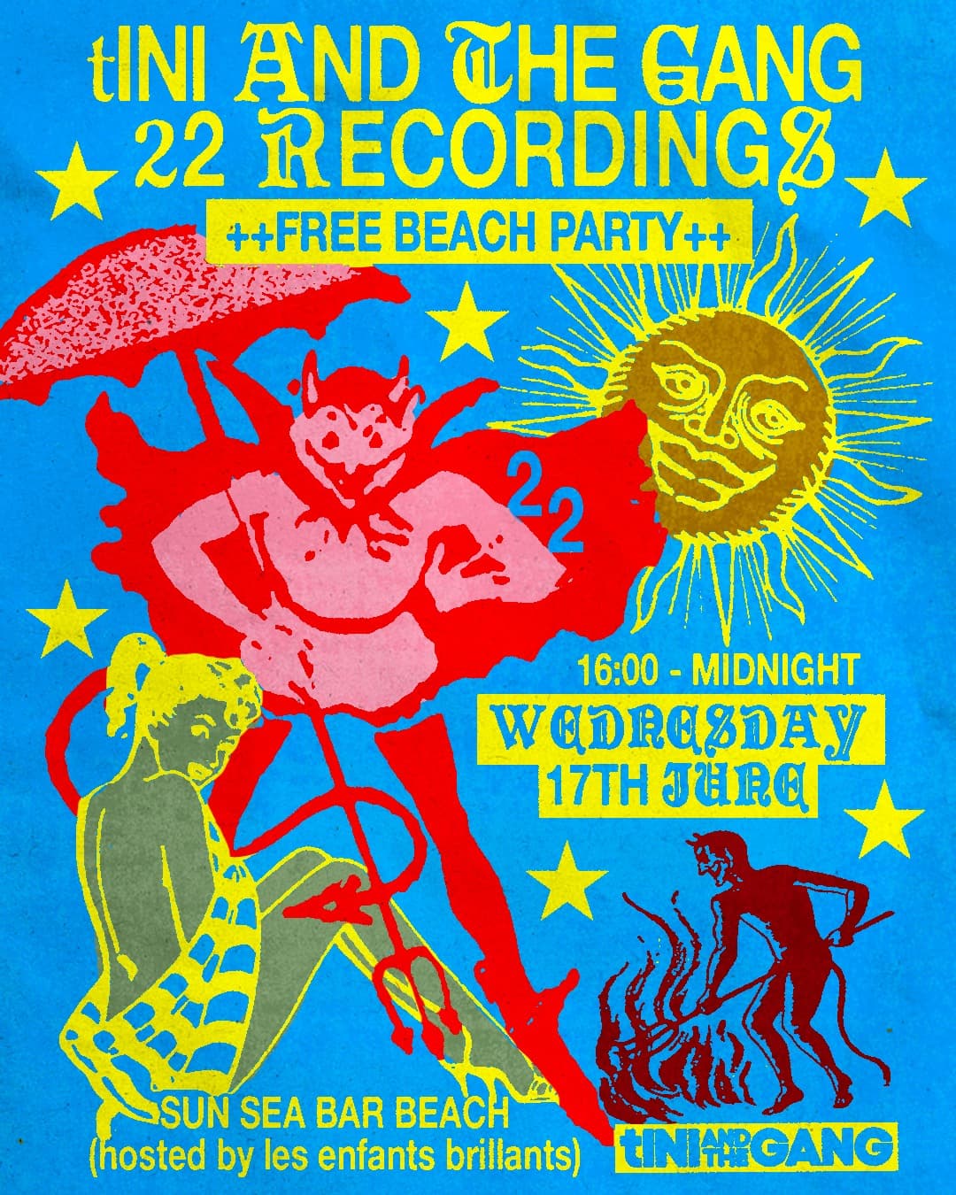 OFFBCN: FREE OPEN AIR BEACH PARTY - tINI AND tHE GANG x 22Recordings hosted by Les Enfants