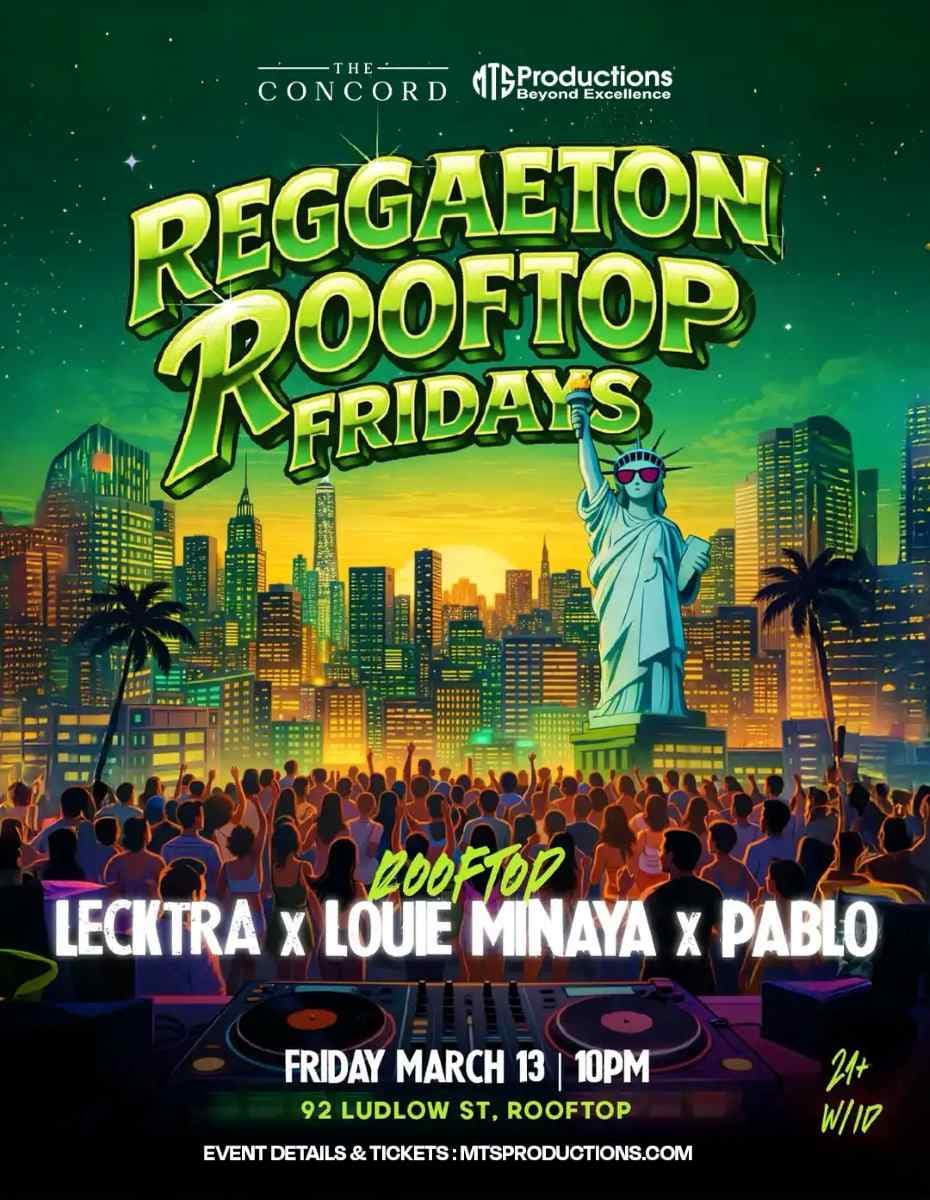 Reggaeton Rooftop Fridays - Friday, March 13th, 2026