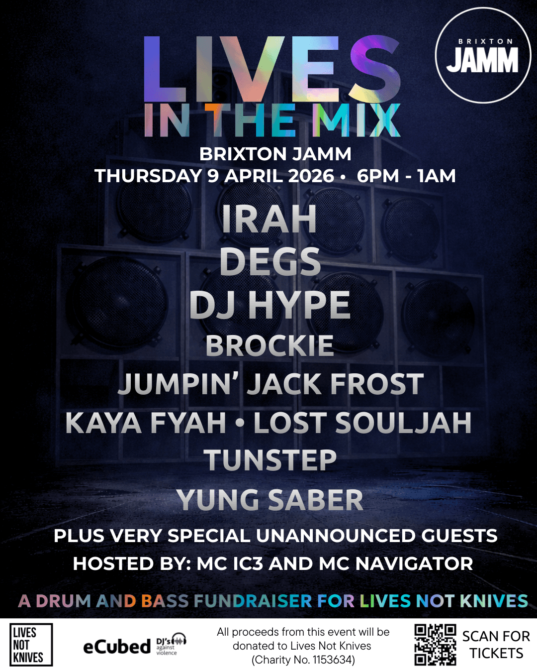 Lives in the Mix - a drum and bass fundraiser for Lives Not Knives