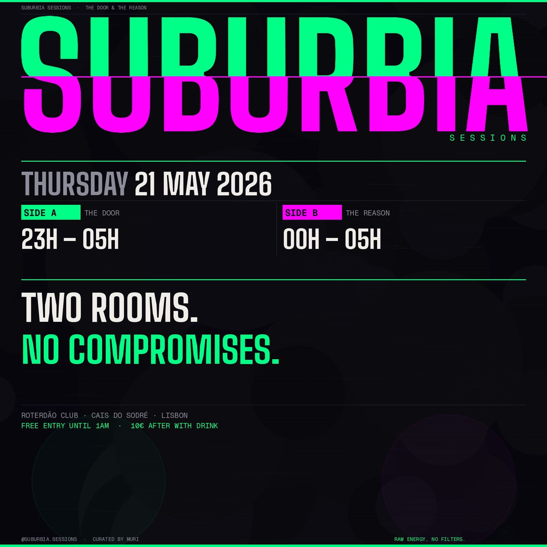 Suburbia Sessions - Two rooms. No compromises