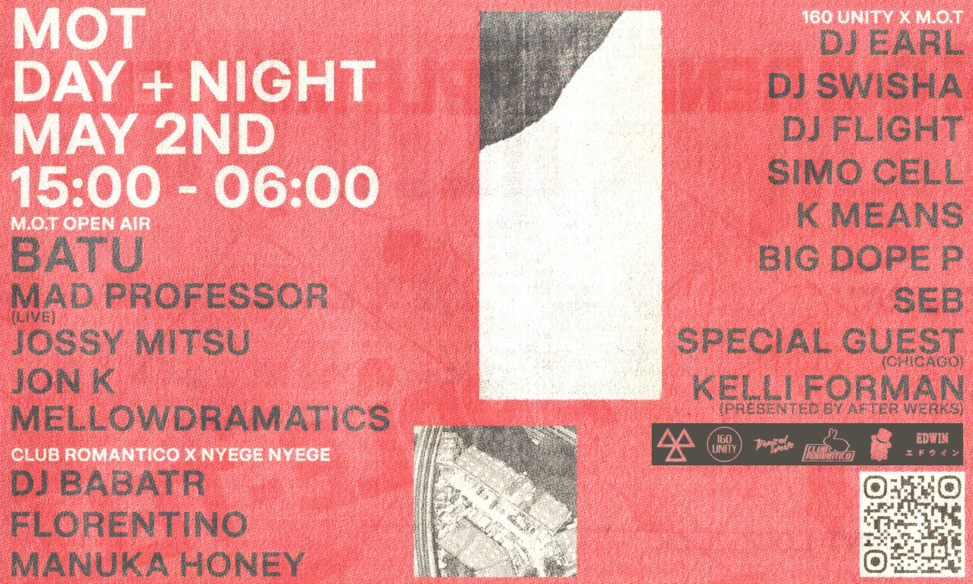M.O.T → Batu, Mad Professor, DJ Flight, Simo Cell, Dj Babatr, DJ SWISHA, Jossy Mitsu (Open Air)