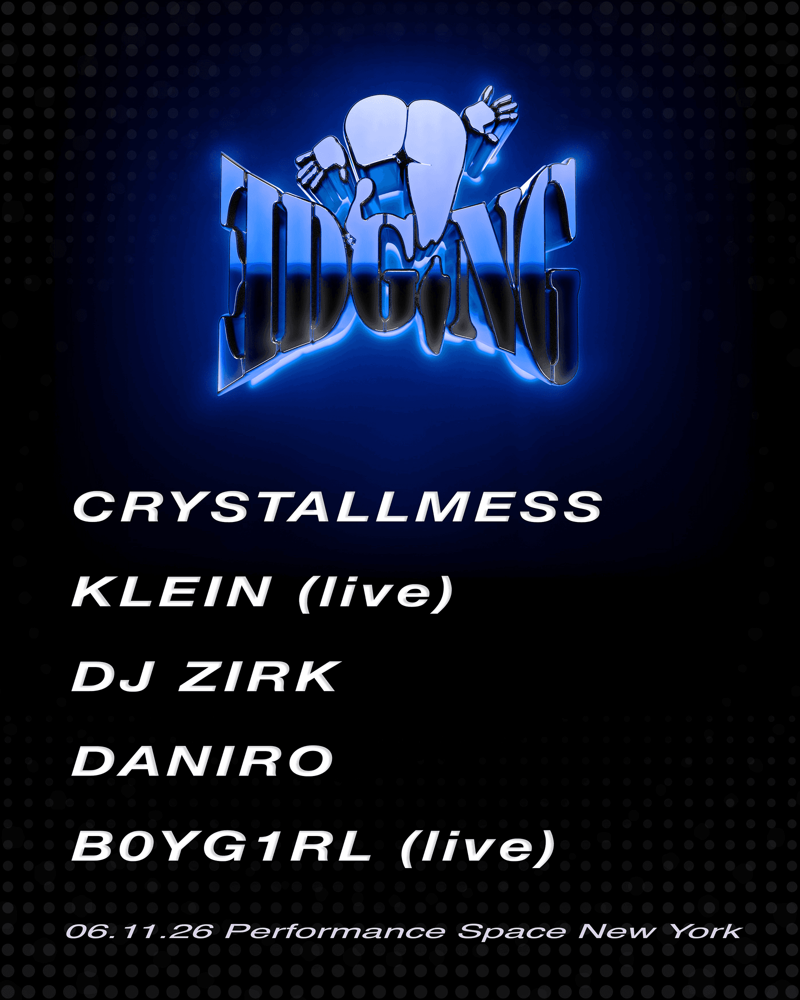 EDGING: Crystallmess, Klein (Live), DJ Zirk, Daniro, B0YG1RL
