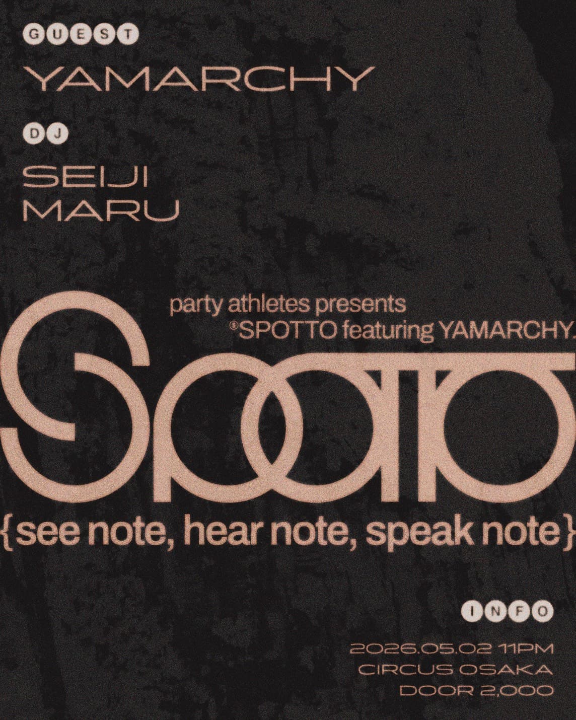 PARTY ATHLETES Presents SPOTTO featuring YAMARCHY