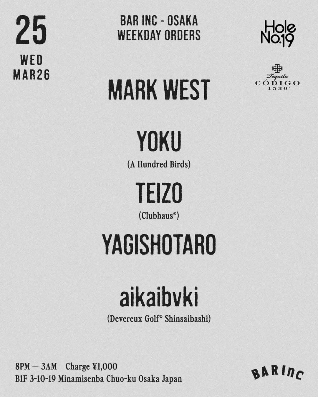 WEEKDAY ORDERS