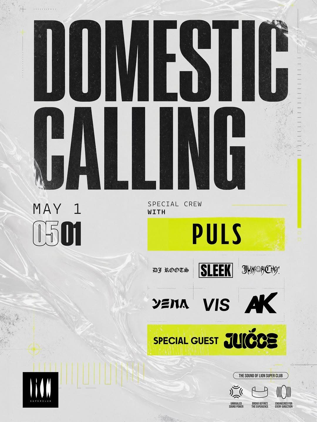 LION PRESENTS: DOMESTIC CALLING: PULS